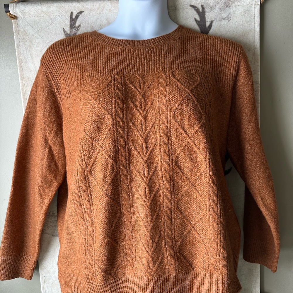 St. John's Bay Rust Cable Knit Sweater